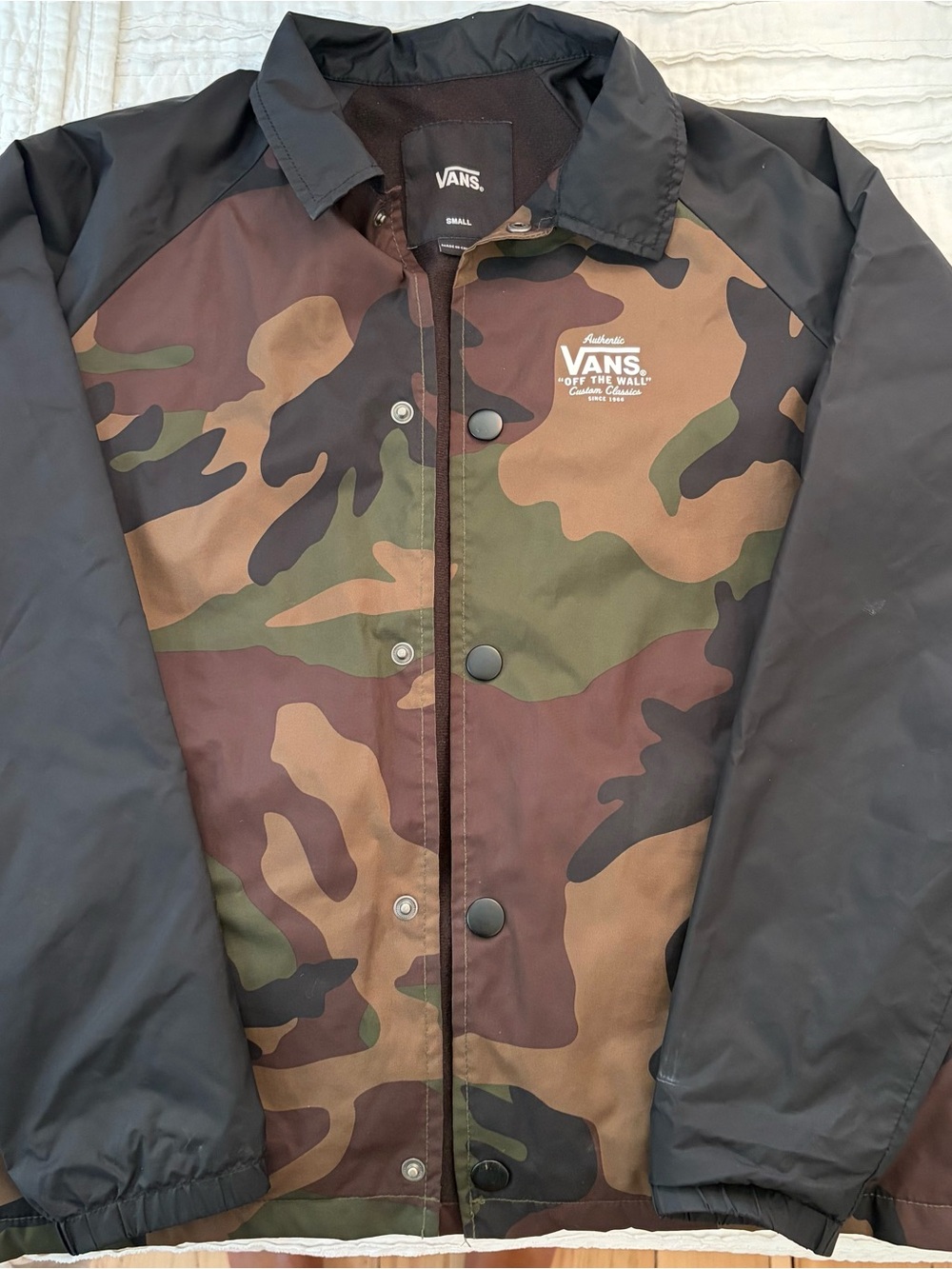 Vans Camo Windbreaker Jacket - Black, Green & Brown